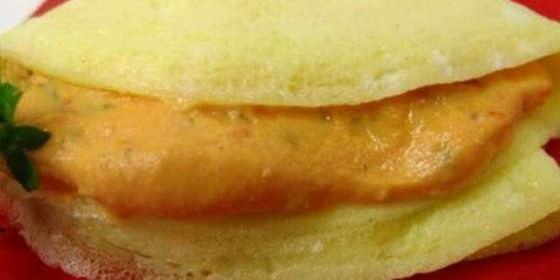 Crepe de Ovo e Creme de Leite